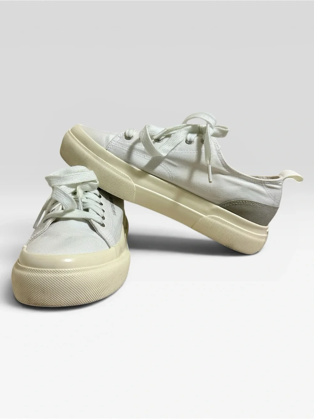 Sam Edelman Women’s Platform Canvas Sneakers White Size 6.5 Lace Up Casual